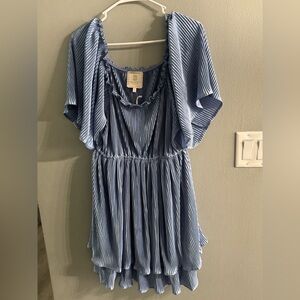 Simply Southern Blue and White Striped Dress